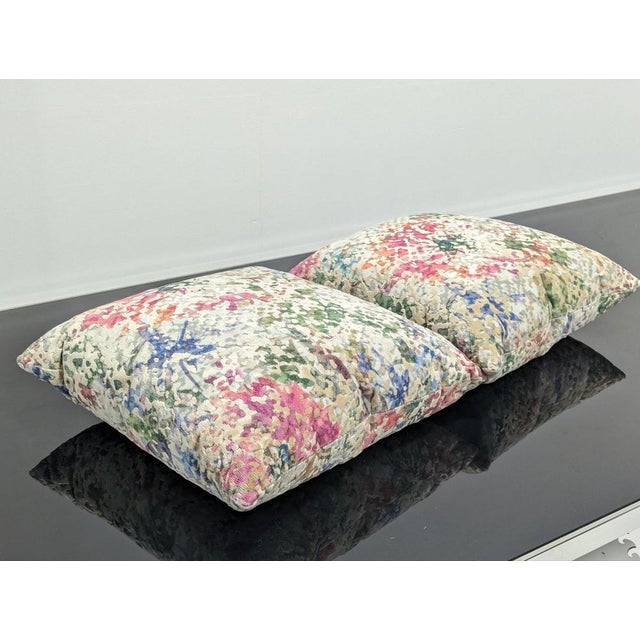 Beautiful floral watercolour design cushions, offering a soft touch thanks to its velvet jacquard weave and feather filled...