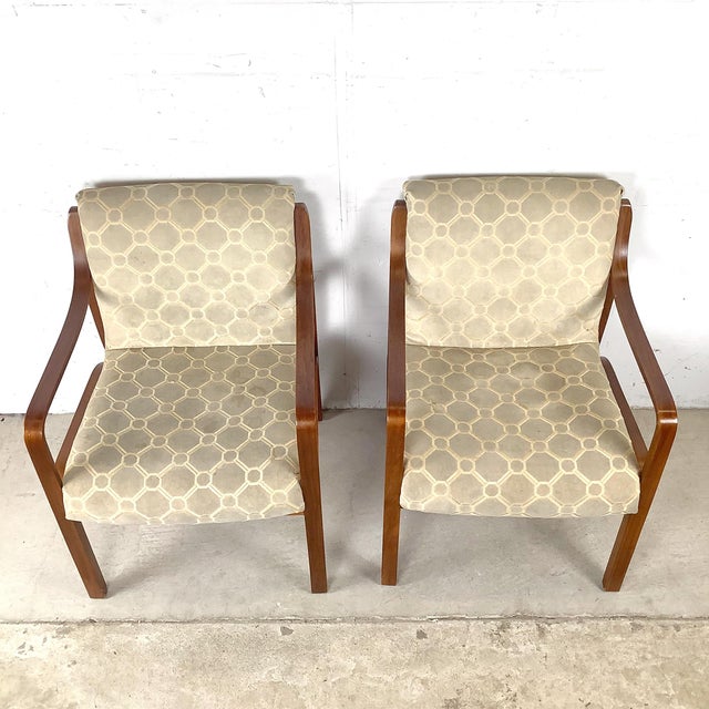 Mid-Century Modern Pair of Vintage 1970s Bentwood Lounge Armchairs — Mid-Century Modern, Thonet Style For Sale - Image 3 of 18