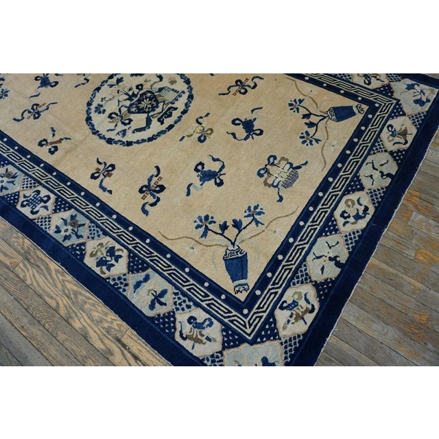 Blue Late 19th Century Chinese Peking Carpet ( 5' x 7'10" - 152 x 240 ) For Sale - Image 8 of 10