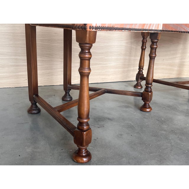 Mid 20th Century Pair of Spanish Armchairs with High Back signed by Valenti For Sale - Image 10 of 18