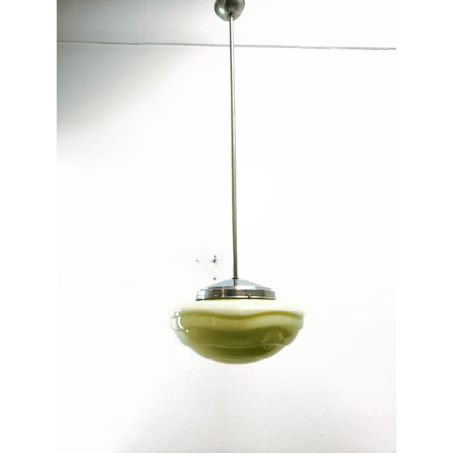 Glass and Metal Pendant, 1930s For Sale - Image 9 of 11
