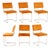 Knoll Style Velvet Upholstered Chairs, 6 For Sale