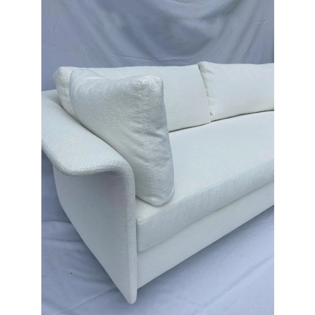 Reupholstered Vintage White Sofa For Sale - Image 10 of 13
