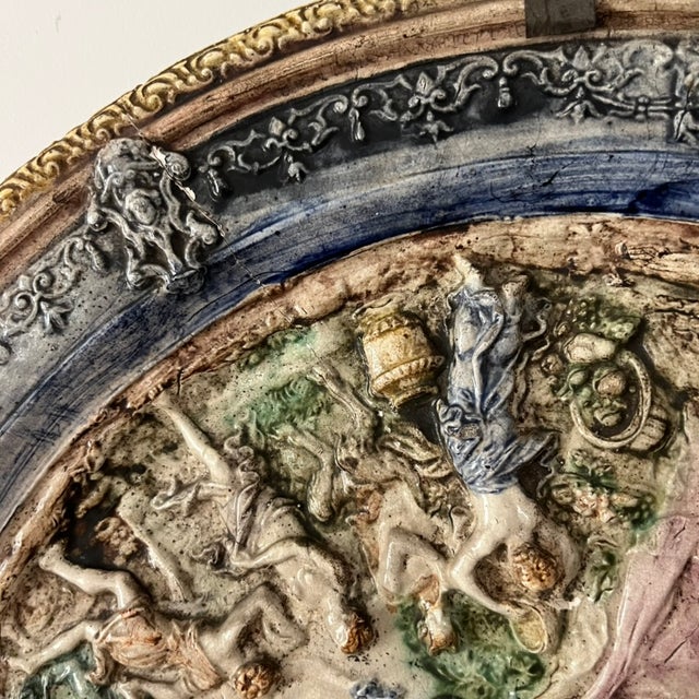 19th Century Bacchanal Wall Plate, 1890s For Sale - Image 5 of 7