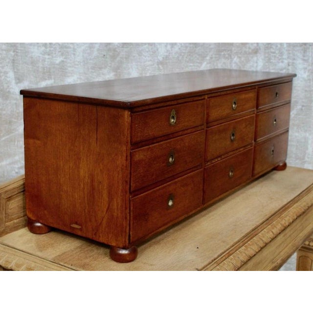 19th Century Antique Victorian Oak Countertop Drawer Cabinet, 1880 For Sale - Image 5 of 8