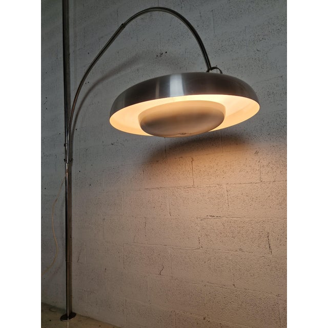 Sirrah Metal Arc Floor Lamp attributed to Pirro Cuniberti for Sirrah, 1970s For Sale - Image 4 of 13