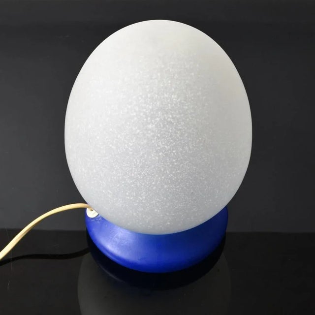 Paint Egg Table Lamp in Glass, 1980s For Sale - Image 7 of 10