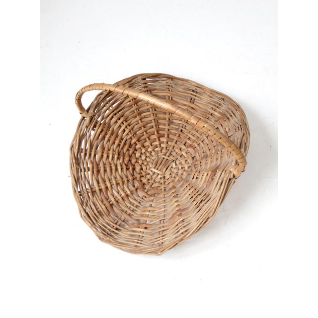 Vintage Wicker Gathering Basket Chairish