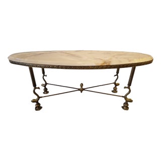 Coffee Table with Onyx For Sale