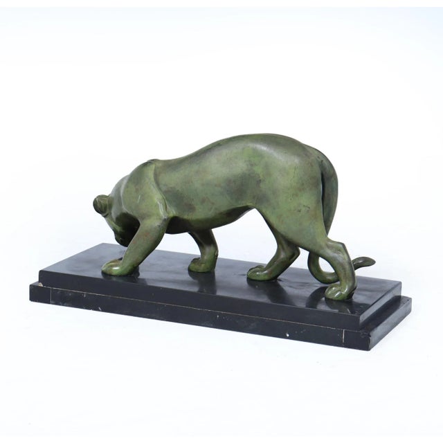 French Art Deco Patinated Bronze Panther by Irénée Rochard, 1920s For Sale - Image 6 of 16