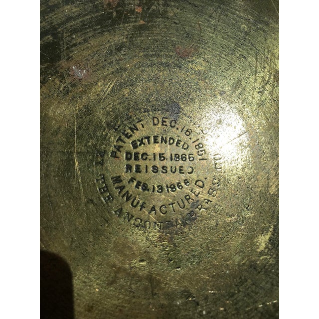 Antique Ansonia Brass Co., Fireplace Bucket or Kettle, American 1866 (Planter) For Sale - Image 12 of 13