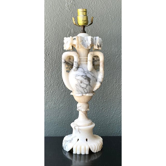 Vintage Carved Alabaster Lamp For Sale - Image 18 of 18
