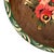 Mid 20th Century Hand-Painted Folk Art Wooden Bowl, Floral Tole Design For Sale - Image 4 of 12
