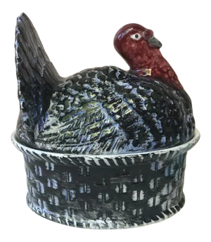 1950s Majolica Turkey Tureen
