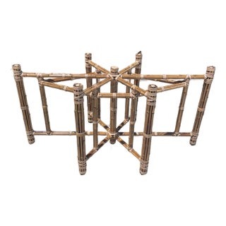 McGuire Bamboo Dining Table Base, Organic Modern For Sale