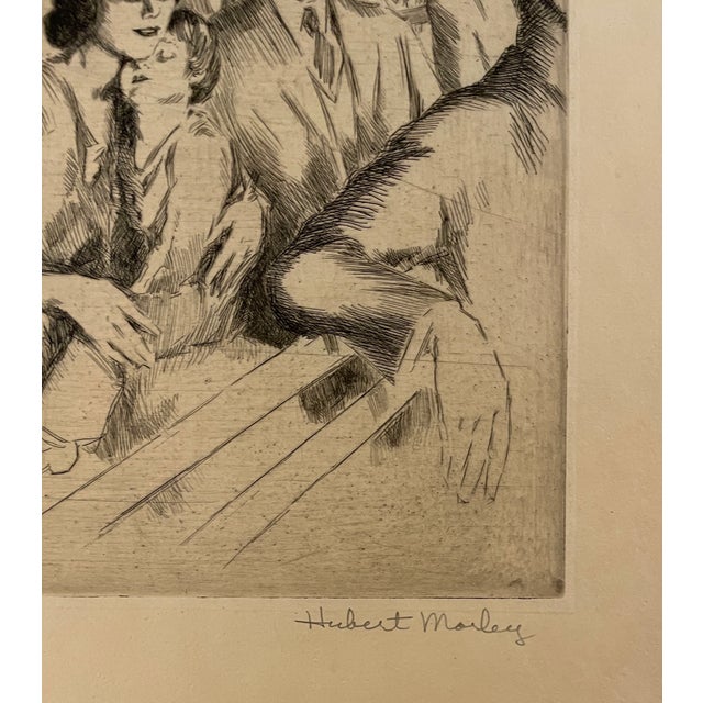 Figurative 1930s Hubert Morley Open Air Concert Etching For Sale - Image 3 of 4