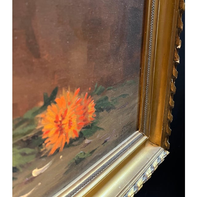 Albert Duplain, Flowers in a Big Vase, Oil on Canvas, 1925 For Sale - Image 10 of 12