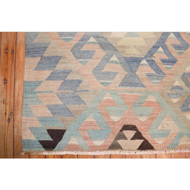 Rustic Rustic Vintage Turkish Kilim - 5'6" x 10'4" For Sale - Image 3 of 18