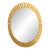 French Oval Midcentury Giltwood Mirror with Grooved Radiating Patterns For Sale