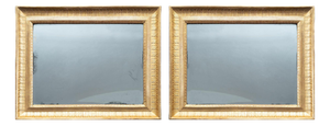 Antique Neapolitan Empire Style Mirrors in Carved Wood & 24 Karat Gilt, Early 19th Century, Set of 2