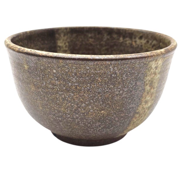 Japanese Mingei Stoneware Chawan Bowls, Rustic Iron Oxide Fired, Set of Three For Sale - Image 12 of 13