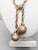 Mid-Century Modern Vintage 1960s Signed Napier Goldtone "Peach" Moonglow Drops Necklace For Sale - Image 3 of 11