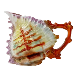Antique Royal Beyreuth Porcelain Spikey Shell Creamer Dish