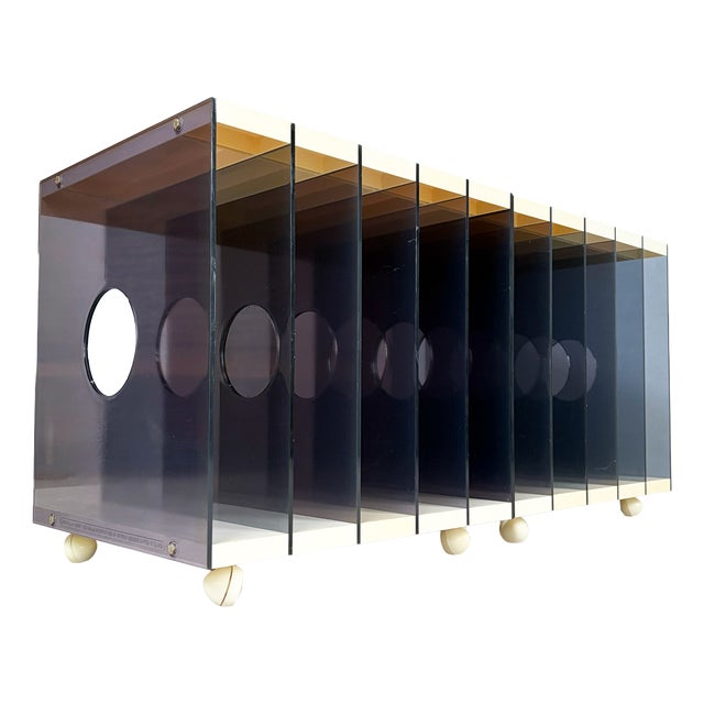 Encore Acrylic Record Racks by Height and Guille for Artifact Designs, England, 1973, Set of 2 For Sale