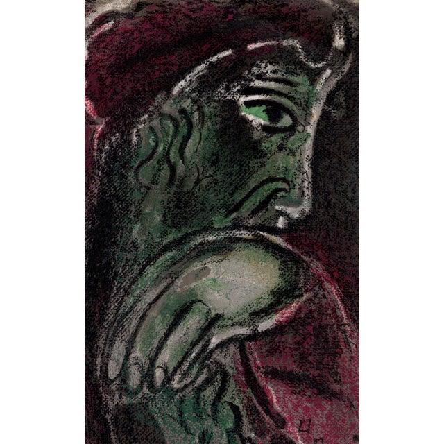 Marc Chagall, Job désespéré (Job in Despair), 1960, Original Lithograph For Sale - Image 4 of 7