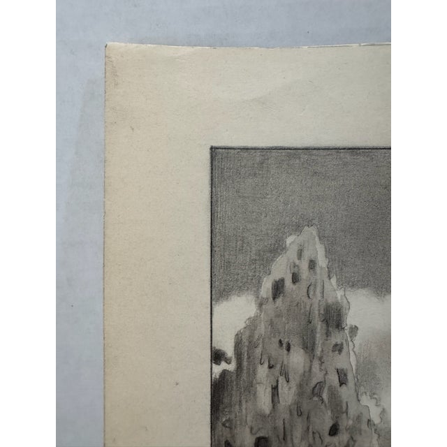 Illustration 1940s Original Signed Graphite Illustration of Hunting Dog and Sportsman, 12.5 × 10.25 In. For Sale - Image 3 of 5