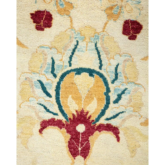 Traditional Mogul, One-of-a-Kind Hand-Knotted Area Rug in Ivory, 8' 1" x 10' 0" For Sale - Image 3 of 8