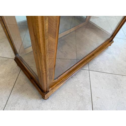 Glass Biedermeier Display Cabinet in Walnut For Sale - Image 7 of 15