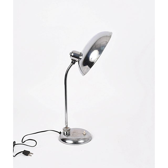 Metal Bauhaus Industrial Steel Table Lamp, 1940s For Sale - Image 7 of 8