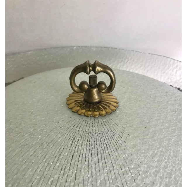 1950s 1950s Rippled Glass and Brass Chandelier Attributed to Carl Fagerlund For Sale - Image 5 of 10