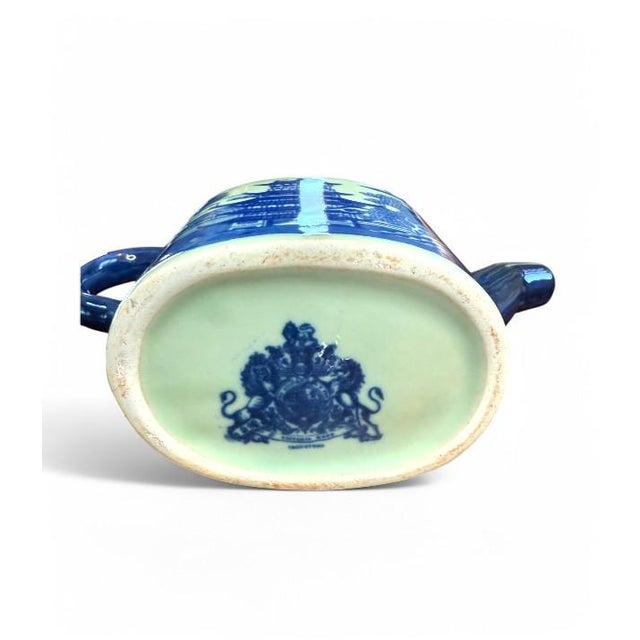 Vintage Victoria Ware Blue White Ironstone Teapot For Sale In Austin - Image 6 of 6