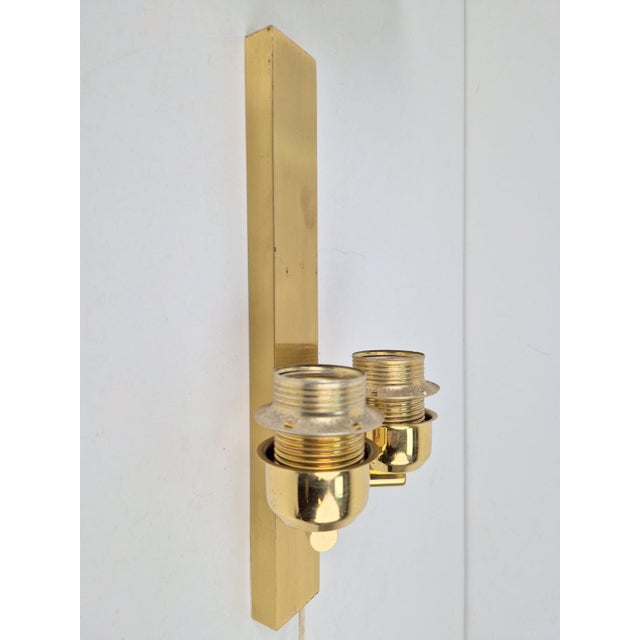 Hollywood Regency Vintage Wall Lamps in Brass from Baulmann, 1970s, Set of 4 For Sale - Image 3 of 15
