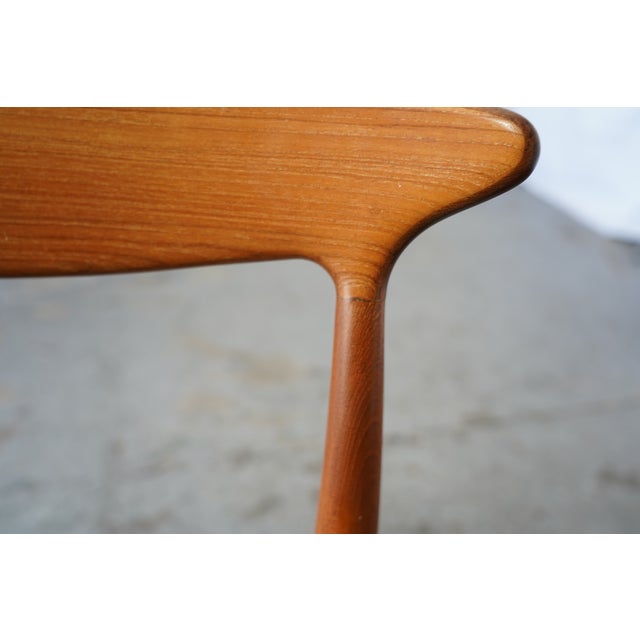 1950s 1, 2 or 3 Danish Modern Teak Dining Chairs by Arne Hovmand-Olsen for Mogens Kold — Restored For Sale - Image 9 of 12