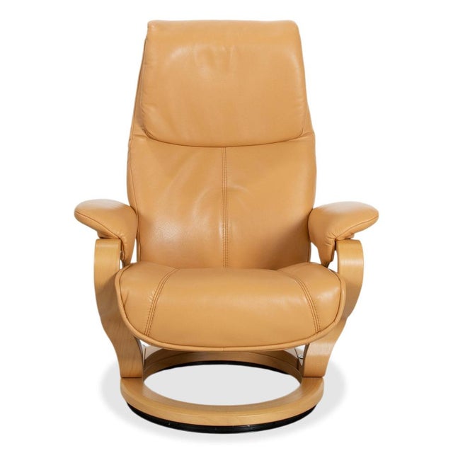 Set of Leather Lounge Chair and Ottoman from Himolla For Sale - Image 15 of 18