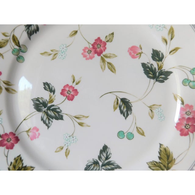 1980s Andra Sadek Vintage Floral Chinoiserie, Hollywood Regency Porcelain Cake/Serving Plate For Sale In New York - Image 6 of 13