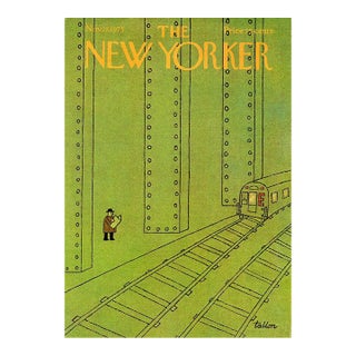 1975 Original New Yorker Magazine Cover by Robert Tallon, November 17, Subway For Sale