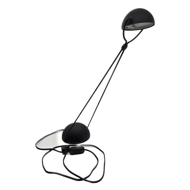 Bauhaus 1980s Stefano Cevoli "Meridiana" Black Desk Lamp Designed by Paolo Piva For Sale - Image 3 of 9