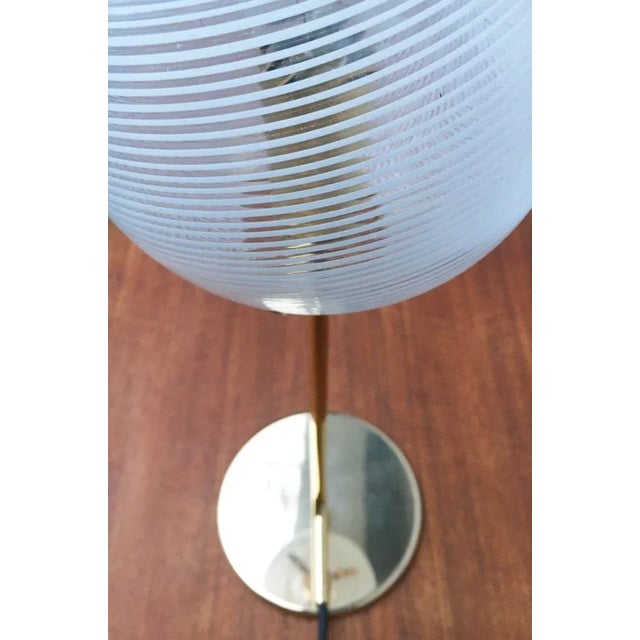 Mid-Century Modern Mid-Century Swirl Glass Table Lamp For Sale - Image 3 of 18