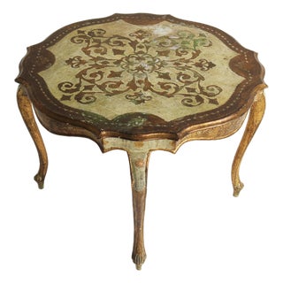 Vintage Italian Florentine Giltwood Coffee Table, 1950 For Sale