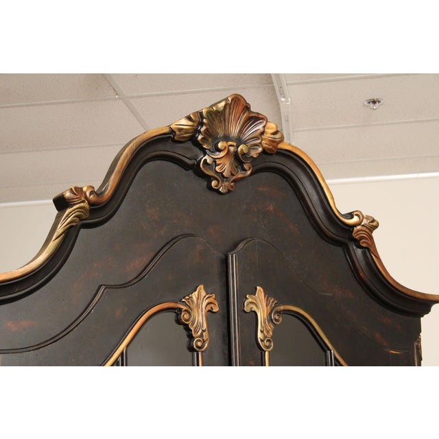 Hekman Italian Rococo Style Bombe Secretary Writing Desk For Sale - Image 12 of 12