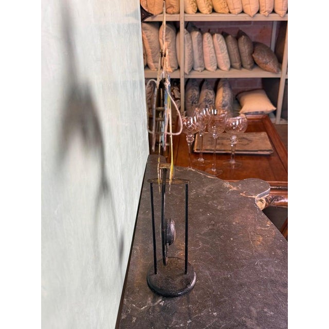 Vintage Folk Art Dolphin Rider Balancing Kinetic Sculpture For Sale - Image 9 of 9