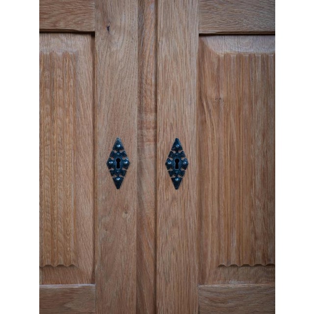Brutalist Oak Bookcase by Henning Kjærnulf, Denmark, 1960s For Sale - Image 9 of 10