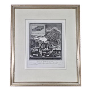 18th C. Etching "Reliquiae Theartri Pompejani" an Ancient Roman Theater by Giovanni Piranesi, 1762 For Sale