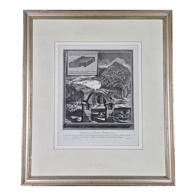 18th C. Etching "Reliquiae Theartri Pompejani" an Ancient Roman Theater by Giovanni Piranesi, 1762 For Sale