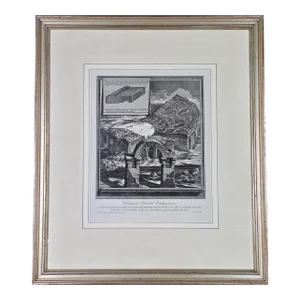 18th C. Etching "Reliquiae Theartri Pompejani" an Ancient Roman Theater by Giovanni Piranesi, 1762