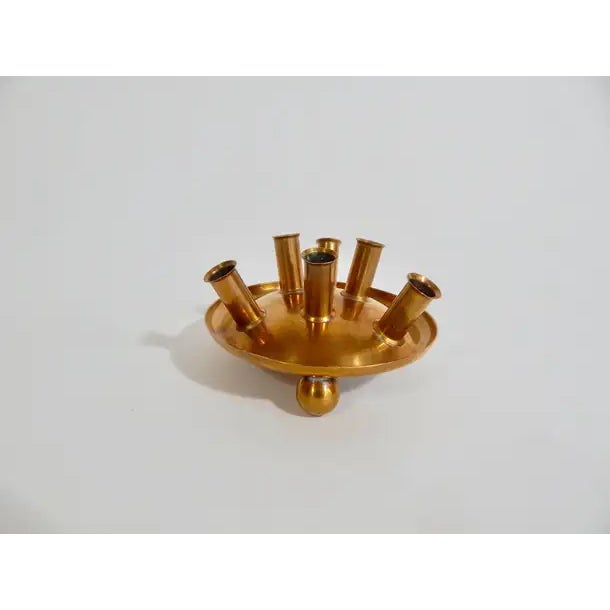 Erich Kolbenheyer Wien, Austria Brass Candle Holder 1960s Mid Century For Sale - Image 4 of 5